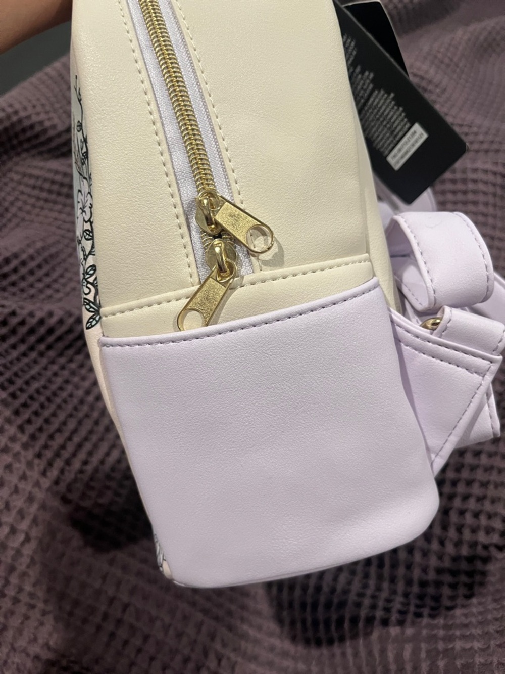 Loungefly Bambi Pastel Cream & Peach Mini Backpack - Picture 3 of 9